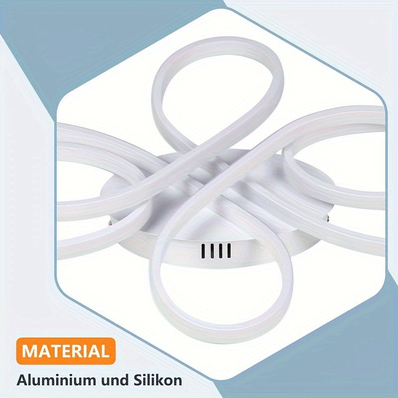 LED Ceiling Lamp Ceiling Light Living Room - Living Room Lamp White Modern Design 60W Butterfly-Shaped Ceiling Lighting for Bedroom Dining Room Study