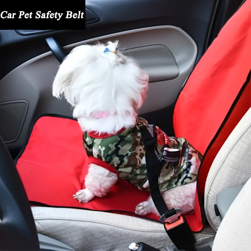 1pc Pet Seat Belt For Dog & Cat, Retractable Dog Seatbelt For Car, Adjustable Pet Safety Seat Belts