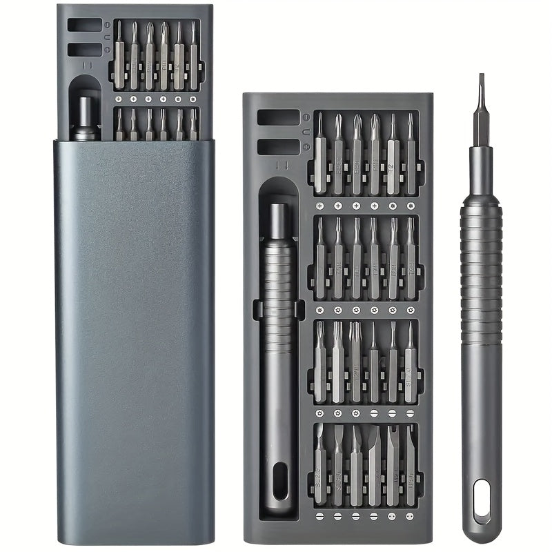 25-in-1 Precision Screwdriver Set, Multi-Function Repair Tool Kit for Mobile Phones and Tablets, Durable Plastic, Assorted Tip Heads, Uncharged - Essential Electronics Disassembly Tool