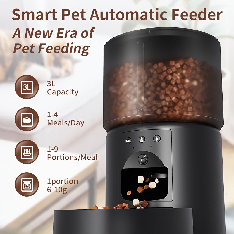 Smart Cat Feeder with an App, an Automatic Cat Feeder with Multiple Functions, Scientifically Timed And Measured Feeding, Wifi-Enabled Automatic Cat Feeder, Intelligent Automatic Pet Feeding Device, Electric Feeder for Cats A