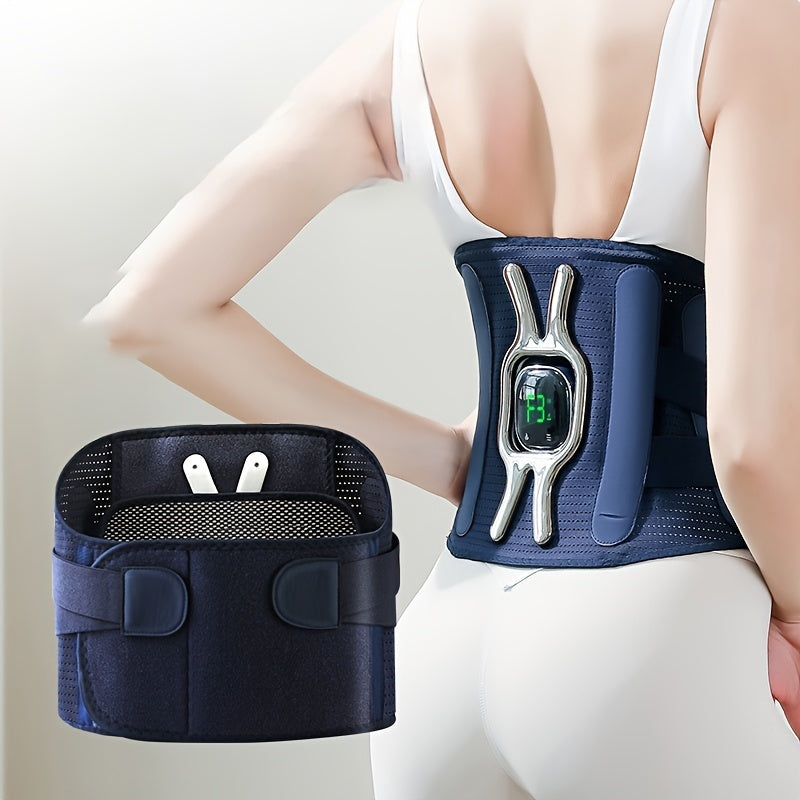 Portable Waist Massager with 3-Level Temperature Control & Intensity Adjustment, USB Fast Charging, Detachable Full Body Massage, Long Battery Life, LED Display – Ideal for Home and Office Use