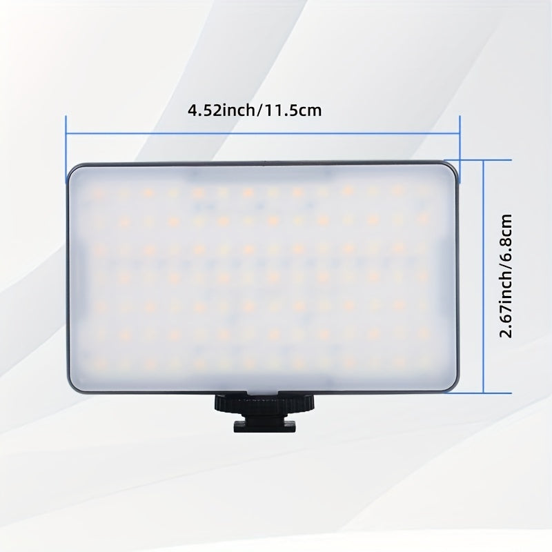 1pc Lomoo LED Fill Light with Adjustable Tripod Stand & Tri-Color Temperature, Floor Mount, Push Button Control, Rechargeable Lithium Battery, USB/Battery Dual Power, for Studio, Makeup, Photography, Live Streaming, Cooking,