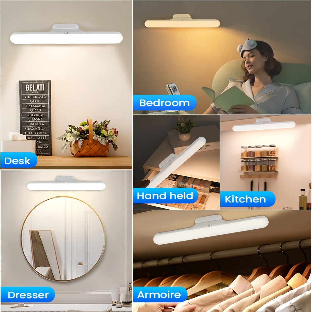 1/2 Modern LED Vanity Light, Makeup Mirror Lamp with Touch Control 3000K-6000K, USB Rechargeable, Magnetic Rotating Design for Dressing Table Mirrors, ≤36V, 1200mAh Battery