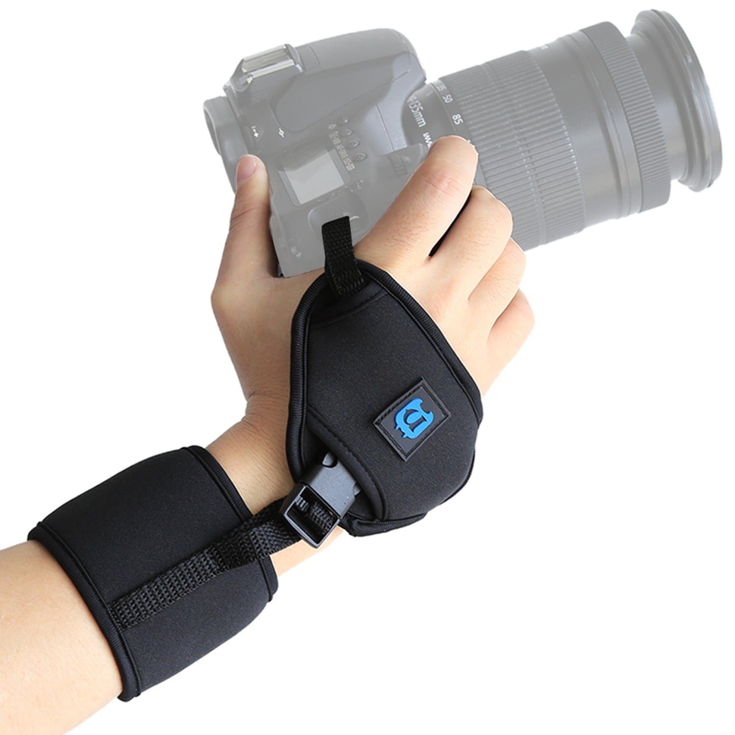 PULUZ Soft Neoprene Hand Grip Wrist Strap With 0.25-Inch Screw Plastic Plate For SLR/ DSLR Cameras