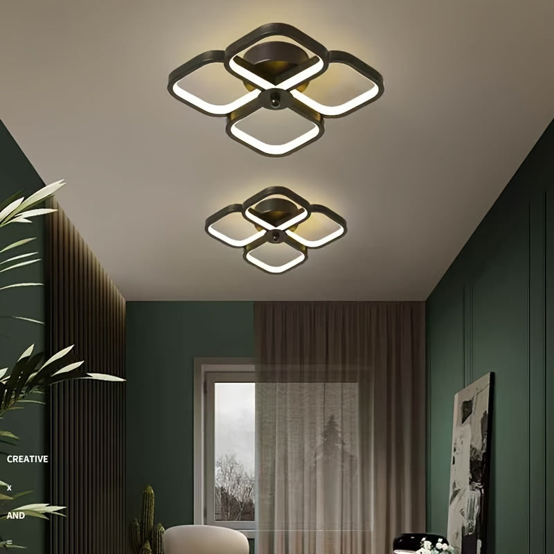 Modern Simple Ceiling Lamp Petal Light, Warm White and Warm White Three-color Changing Light, Suitable for Living Room, Kitchen Corridor Restaurant Bedroom etc