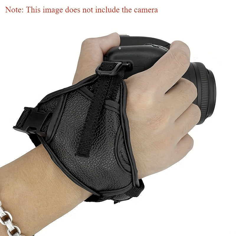 NEWKS Faux Leather Camera Wrist Strap, Universal Anti-Slip Triangle Design, Compatible with DSLR & Mirrorless Cameras, Secure Hand Grip Accessory